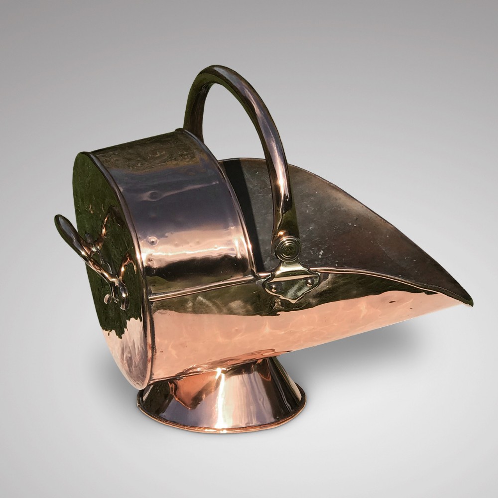 Victorian Copper Coal Scuttle