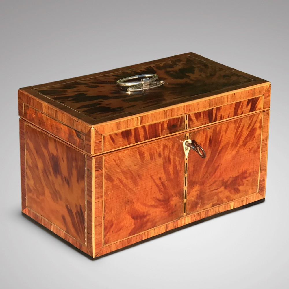 George III Tortoiseshell Tea Caddy
