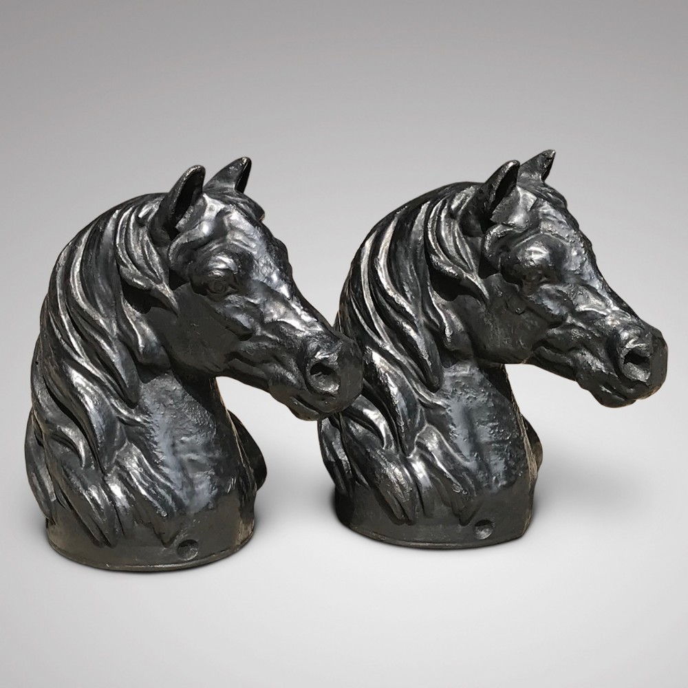 A Pair of Victorian Cast Iron Horse Tethers
