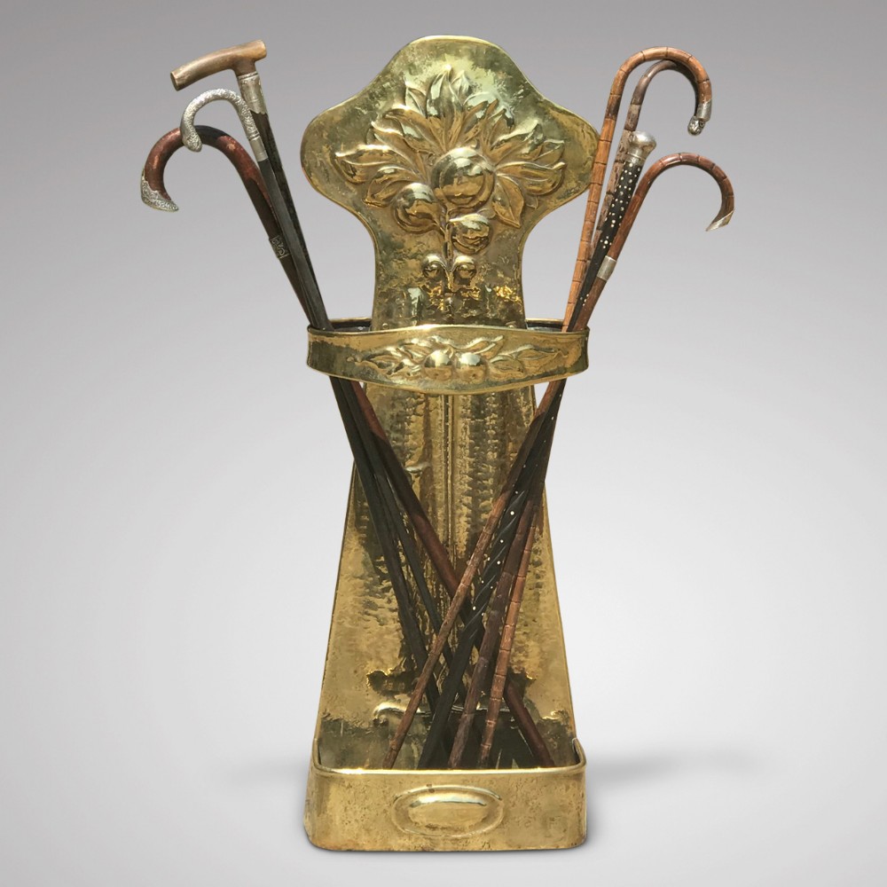 Art Nouveau Brass Stick Stand