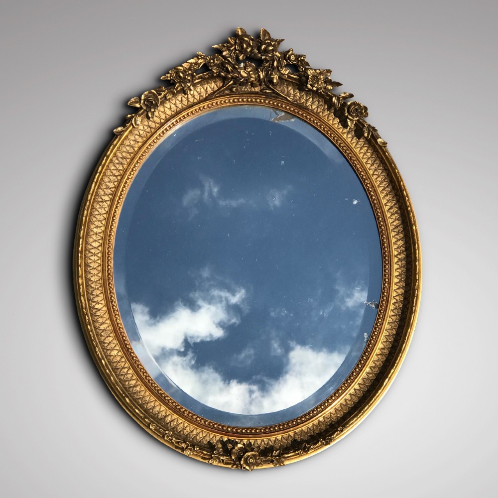 George IV Gilded Oval Mirror