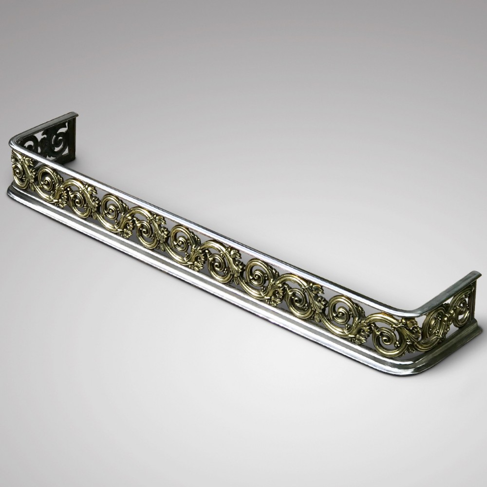Regency Brass and Polished Steel Fender