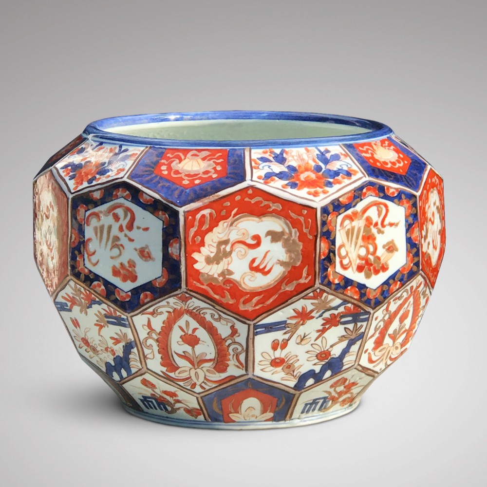 Large Meiji Period Hexagonal Jardiniere