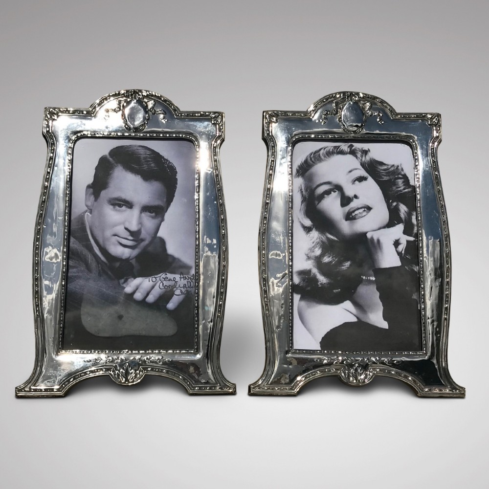 Large Pair of George V Silver Photograph Frames