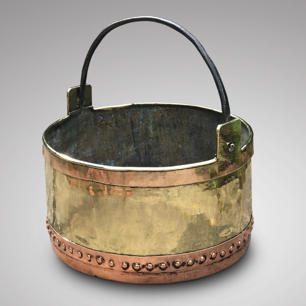 French Copper & Brass Riveted Planter