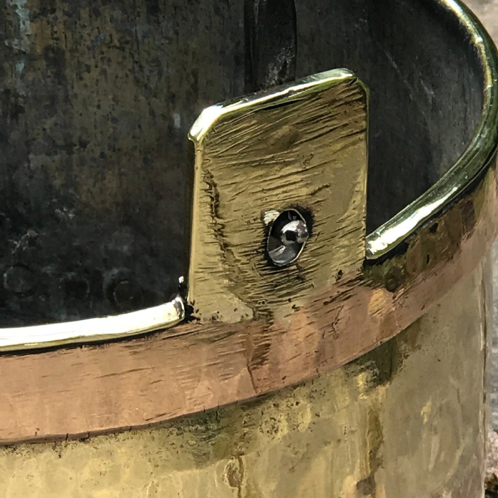 French Copper & Brass Riveted Planter View II