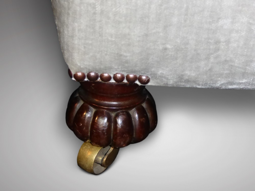 19th Century Velvet Covered Buttoned Armchair View III
