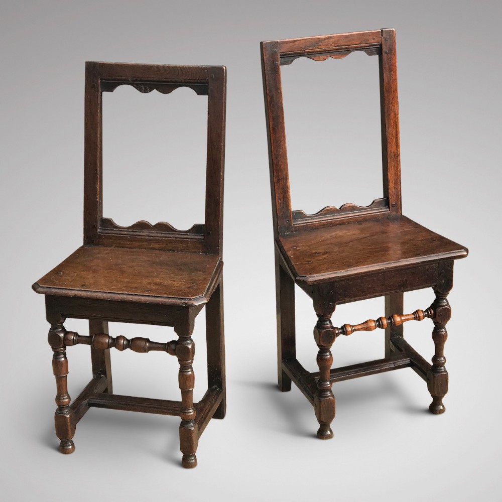 Two 18th Century Oak Lorraine Chairs