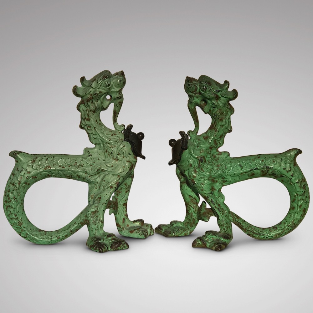 Pair of Antique Cast Iron Boot Scrapers