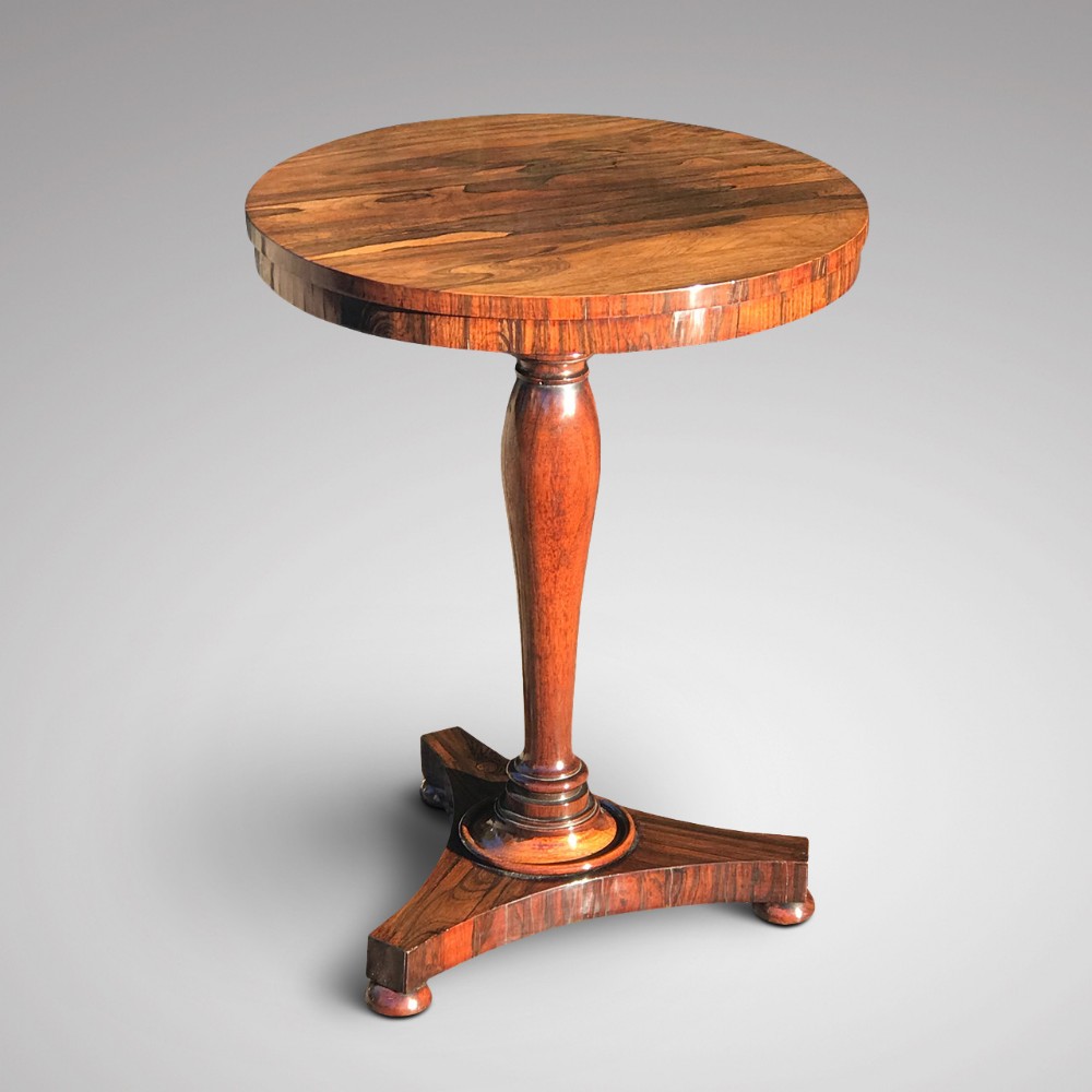William IV Rosewood Circular Tilt Top Lamp Table