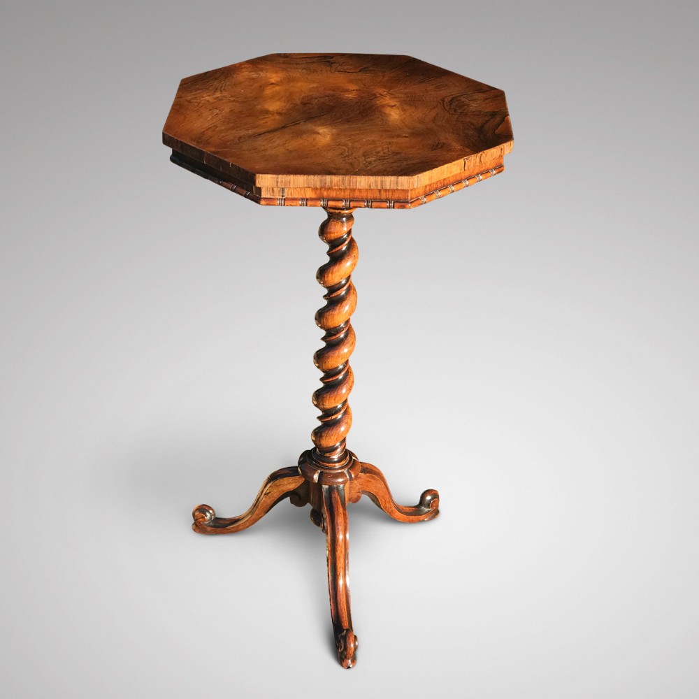 19th Century Rosewood Octagonal Lamp Table