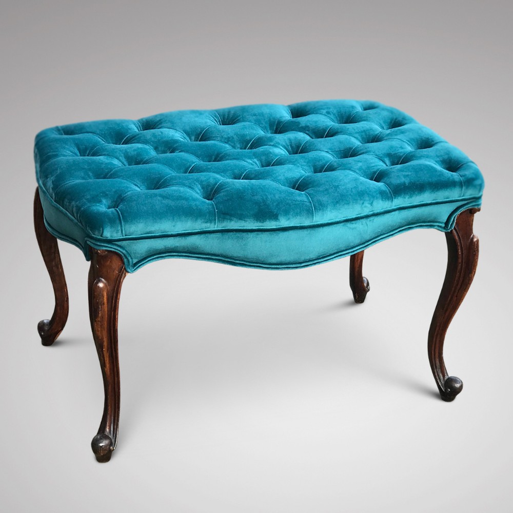 Victorian Rosewood Serpentine Stool