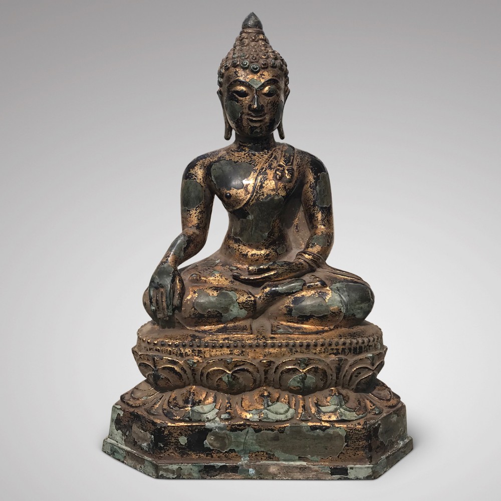Late 18th Century Gilt Bronze Buddah