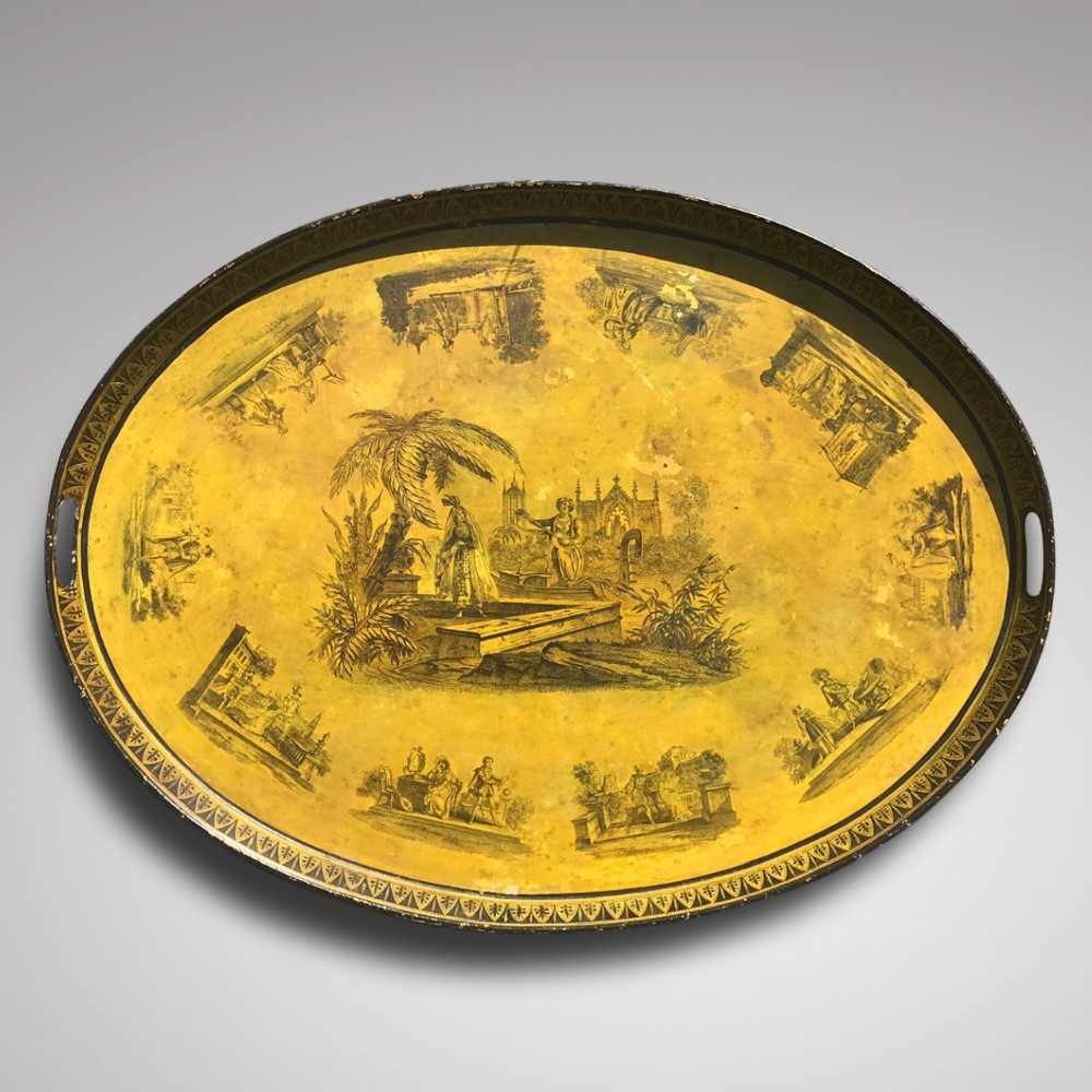 George IV Oval Toleware Tray