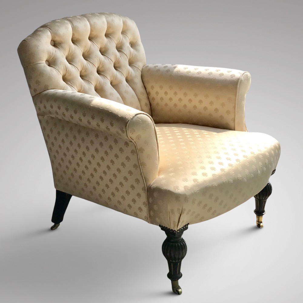 Stunning Victorian Buttoned Back Armchair