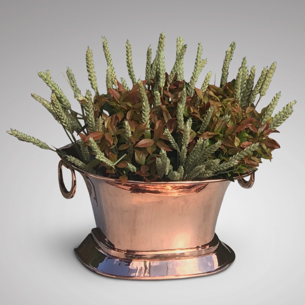 19th Century Twin Handled Copper Wine Cooler or Planter.