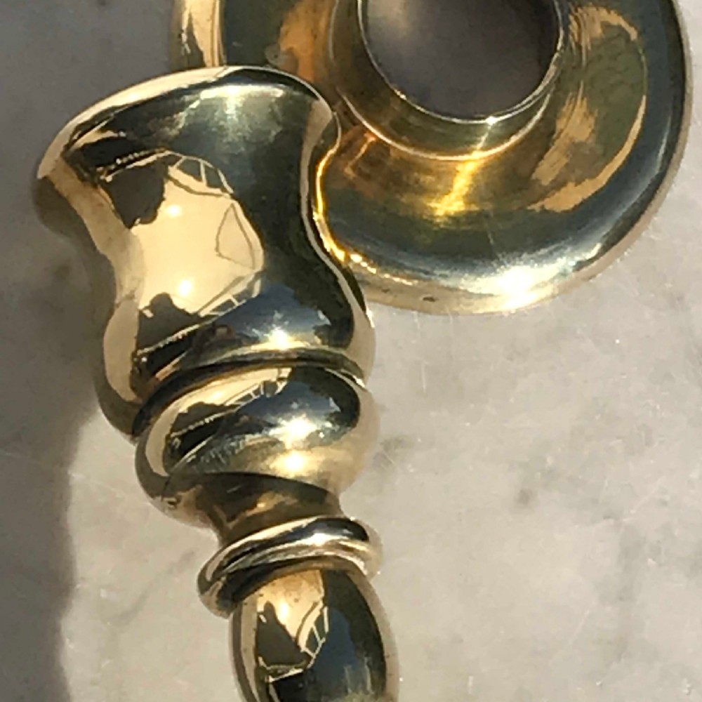 Pair of 19th Century Brass Candlesticks View IV