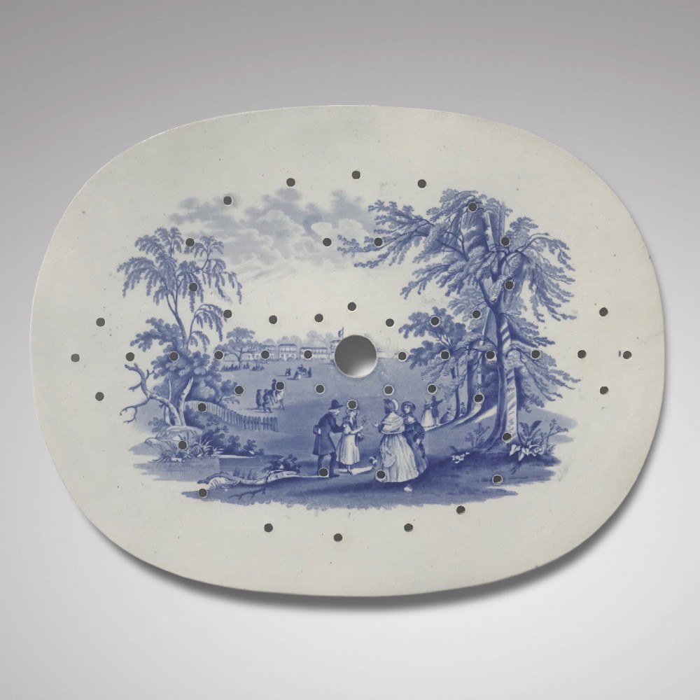 19th Century Staffordshire Blue & White Drainer