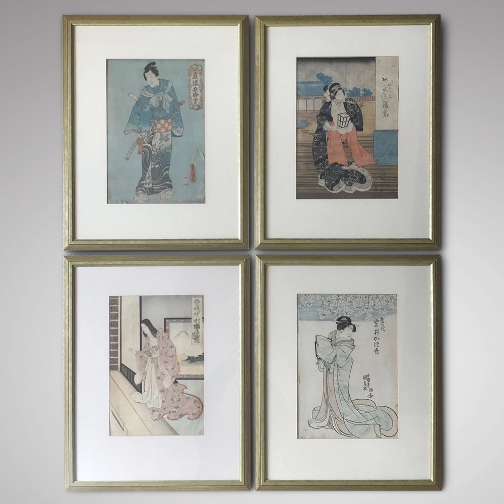 Set of Four 19th Century Japanese Woodblock Prints