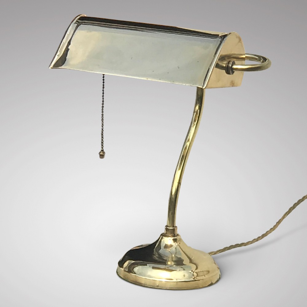 Early 20th Century Brass Desk Lamp