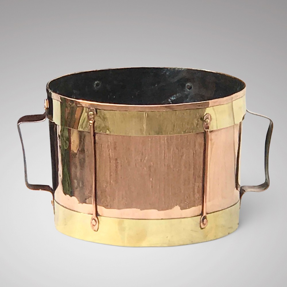 19th Century Arts & Crafts Twin Handled Copper Bin