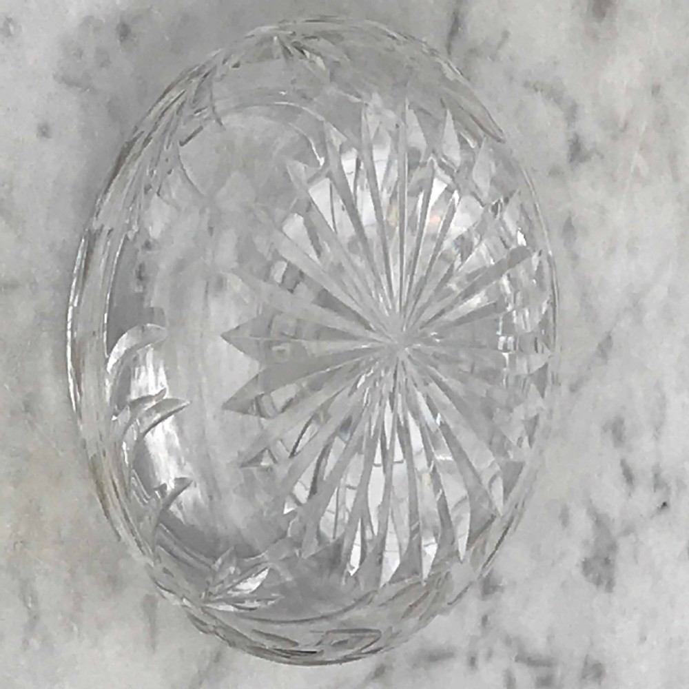 Webb Crystal Bowl with Sterling Siver & Enamel Top View III
