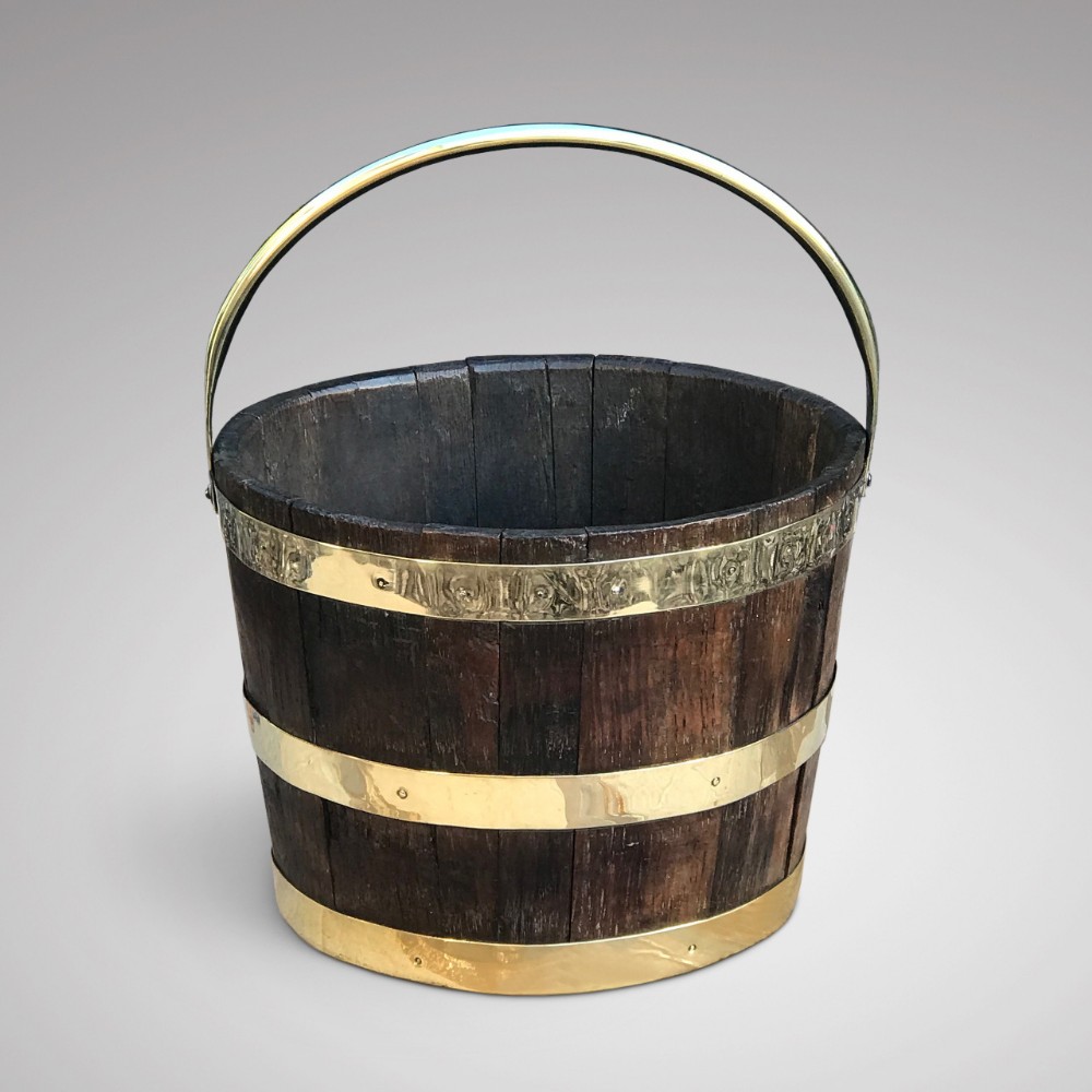 Antique English Oak Coopered Barrel