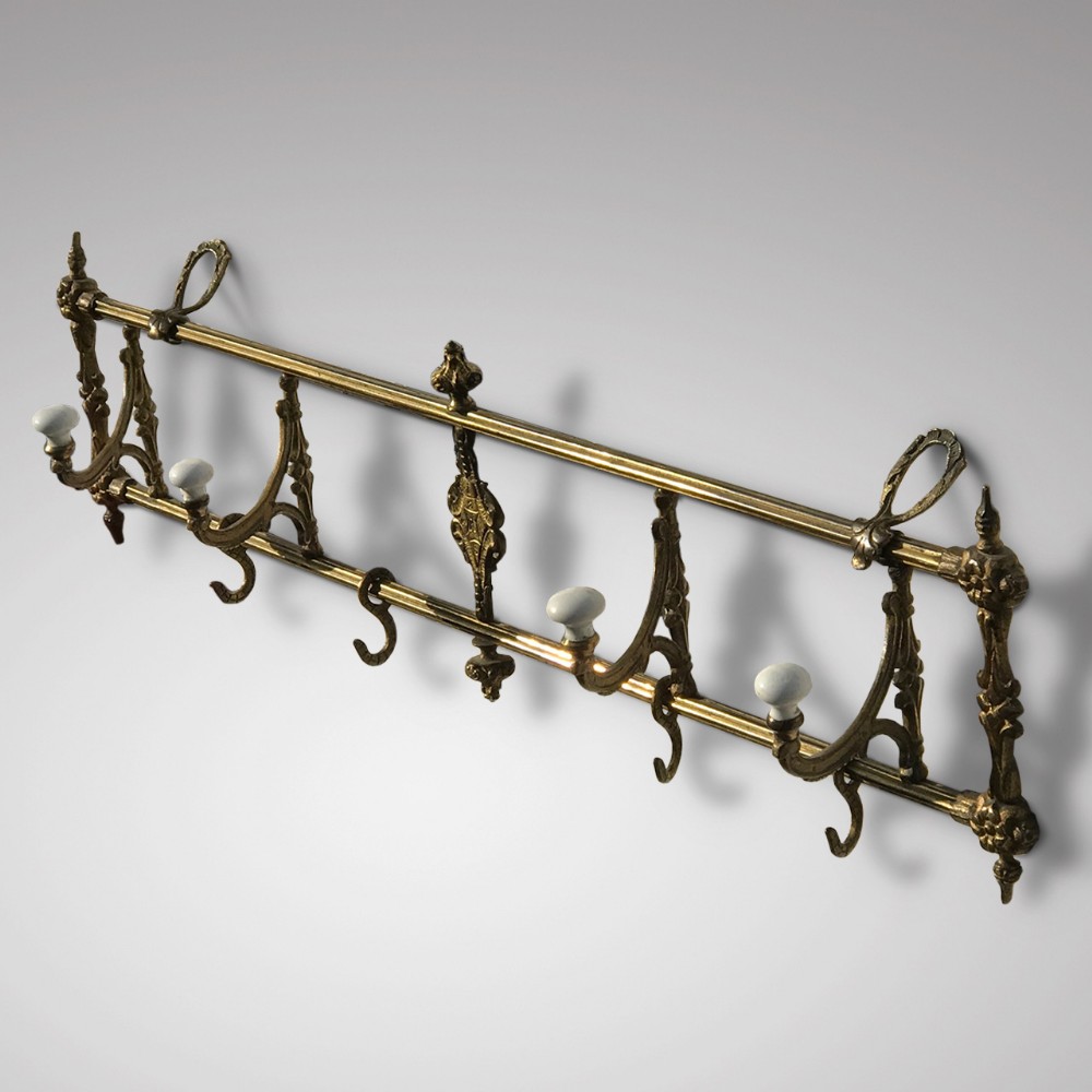 Victorian Gilt Metal Coat Rack