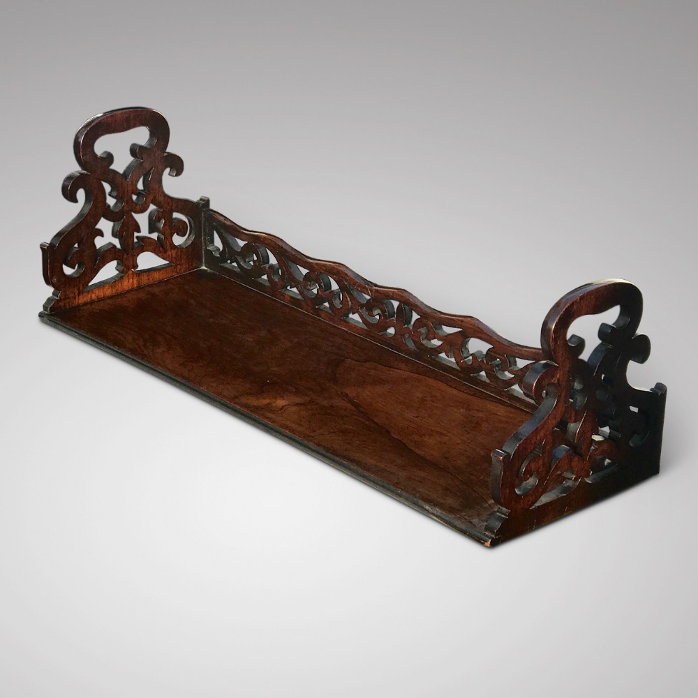 19th Century Rosewood Book Trough