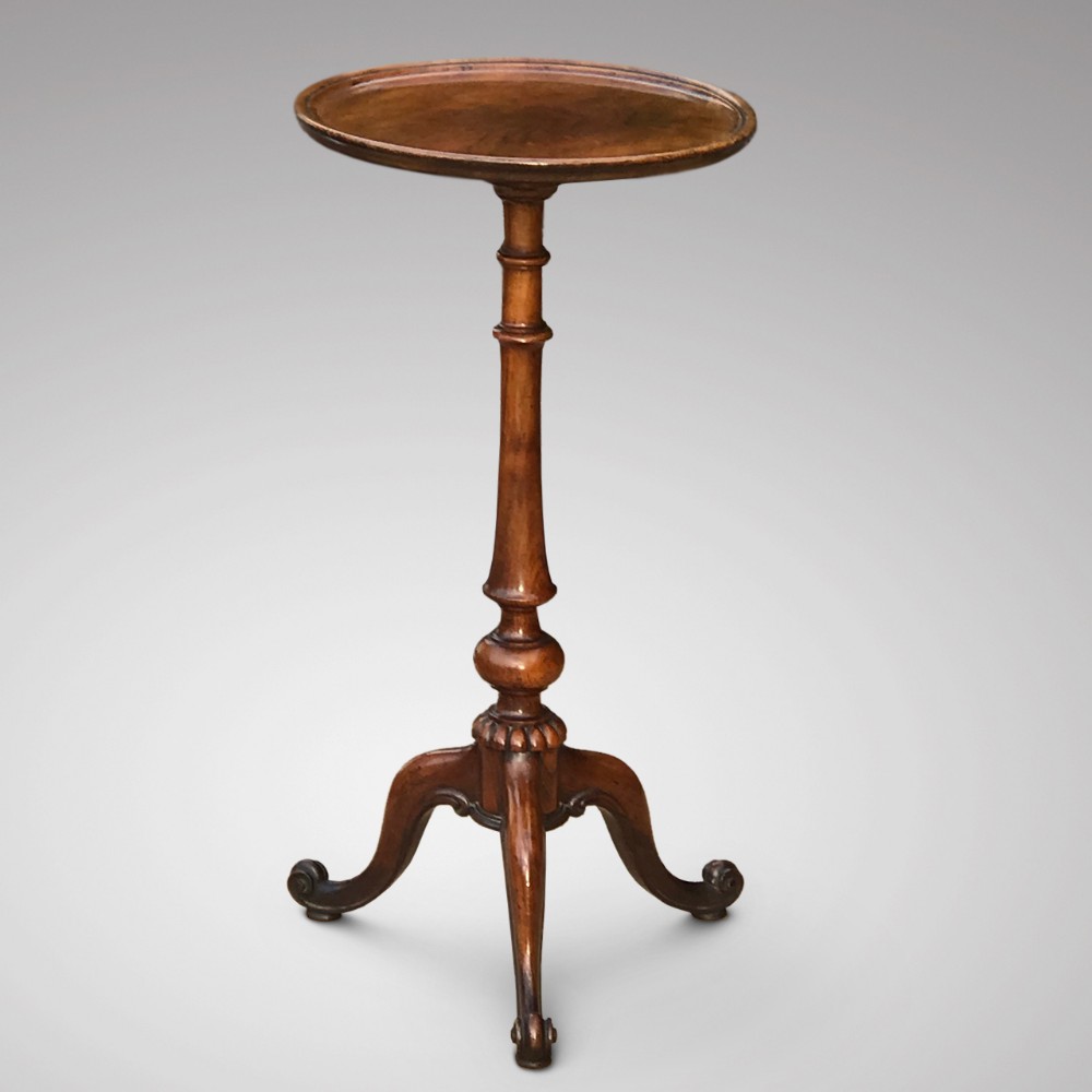 19th Century Walnut Dished Top Wine Table