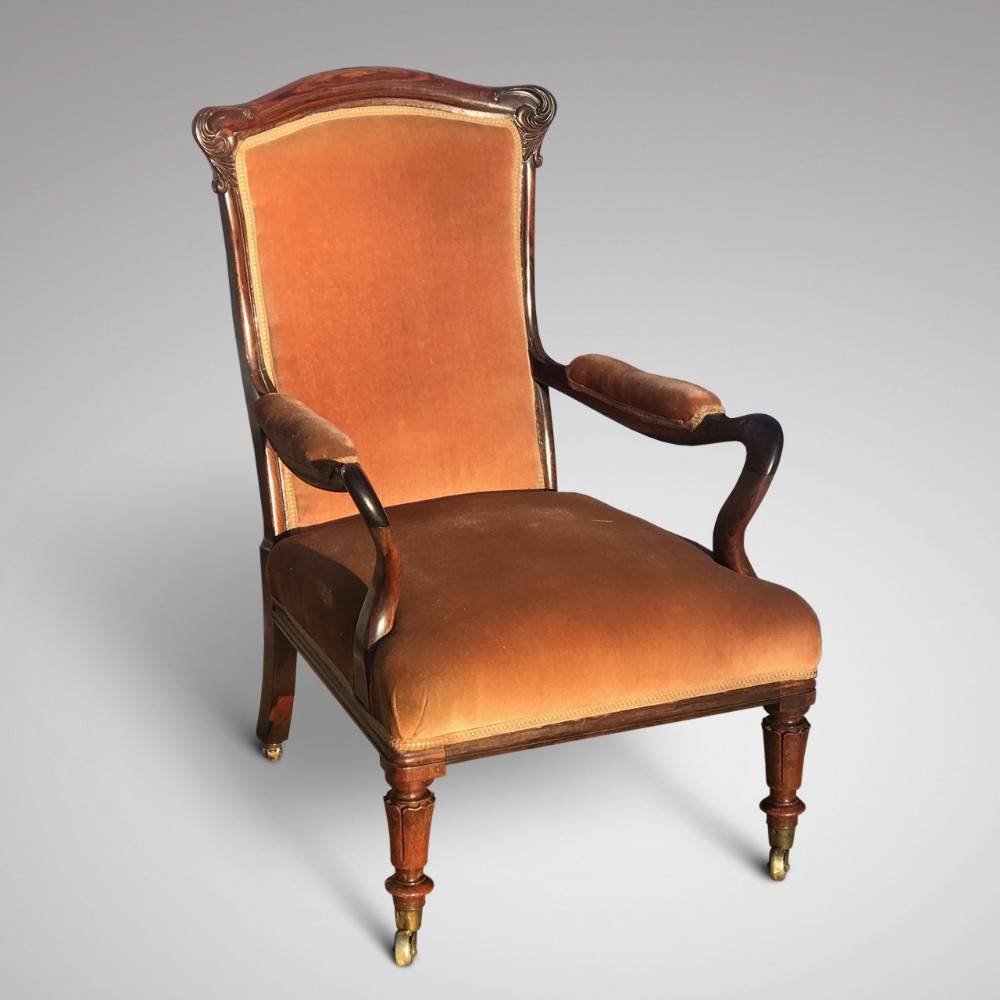 William IV Rosewood Library Chair
