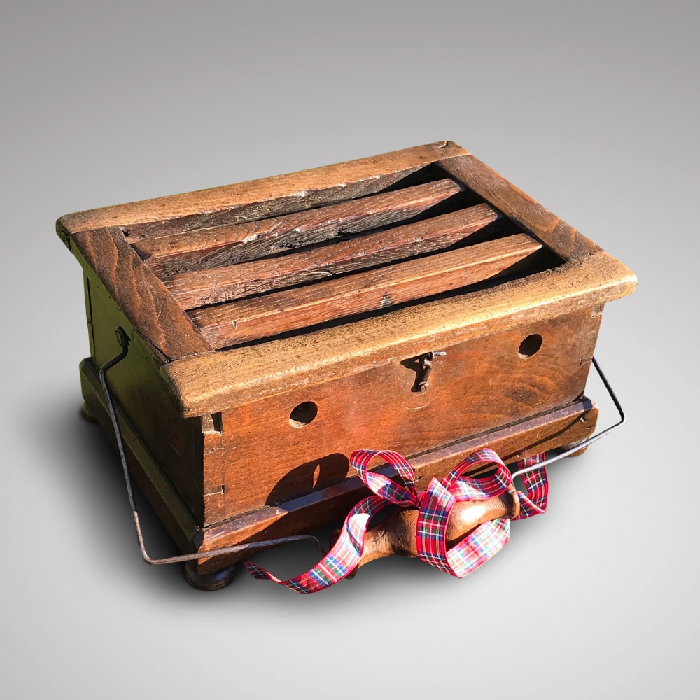 19th Century Wooden Footwarmer