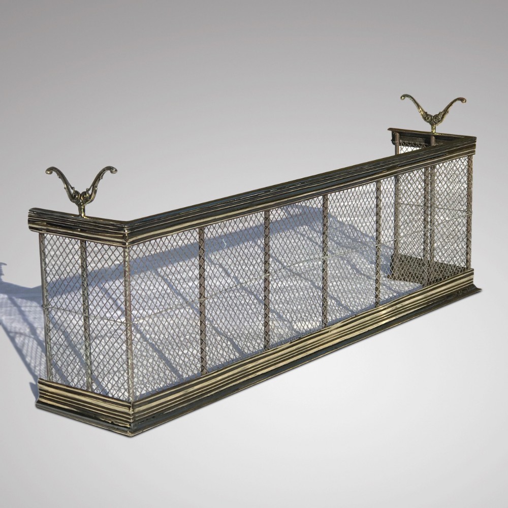 19th Century Fender Fire Guard with Brass Rails