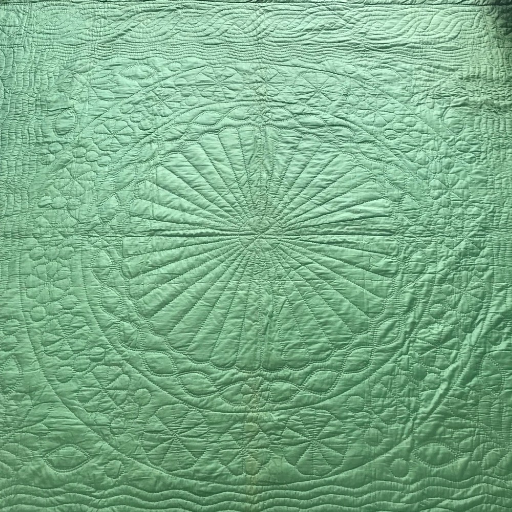 19th Century Hand Stitched Reversible Durham Quilt