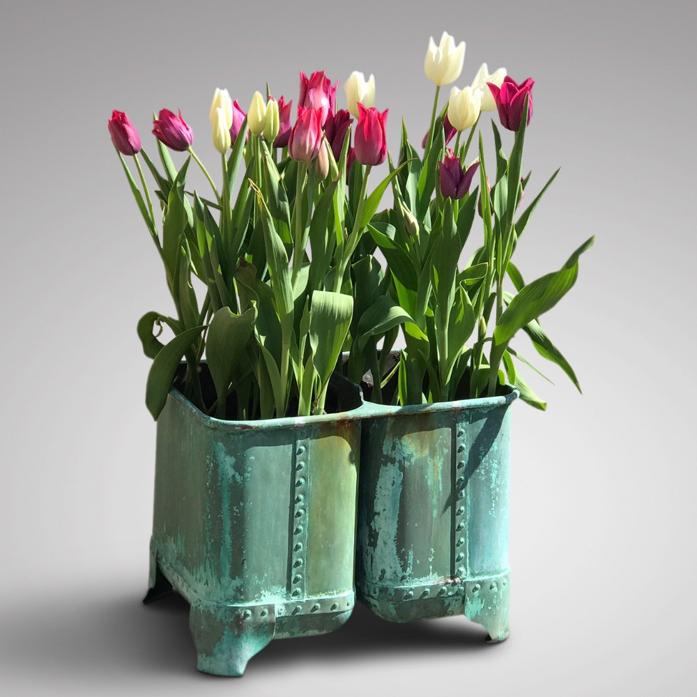 19th Century Copper Double Tank Planter