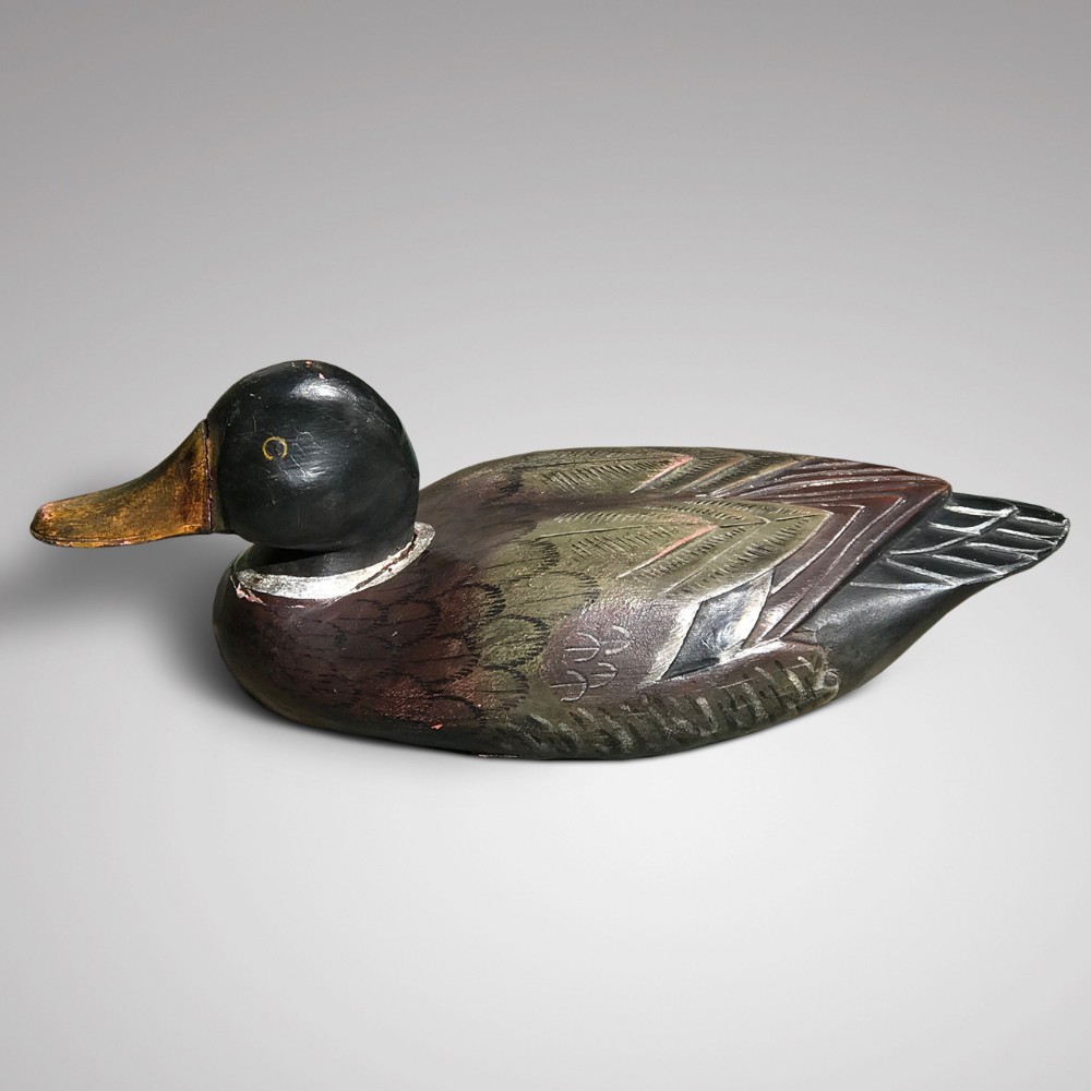 Early 20th Century Carved Decoy Duck
