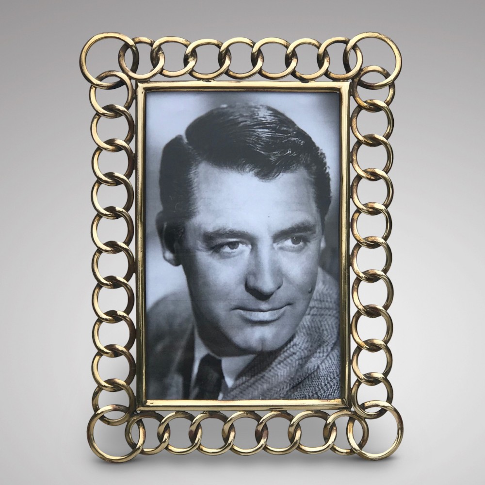 Victorian Brass Chain Link Photo Frame