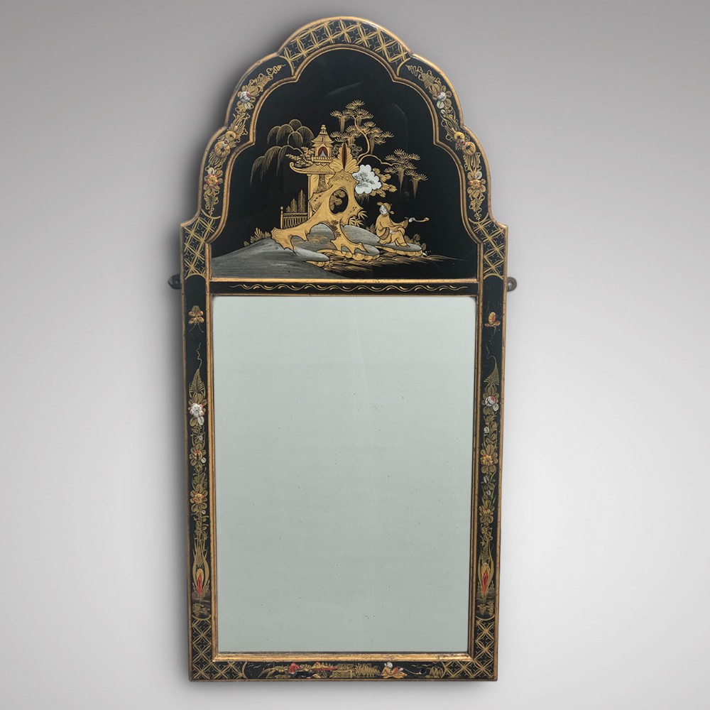 Late 19th Century Chinoiserie Trumeau Mirror