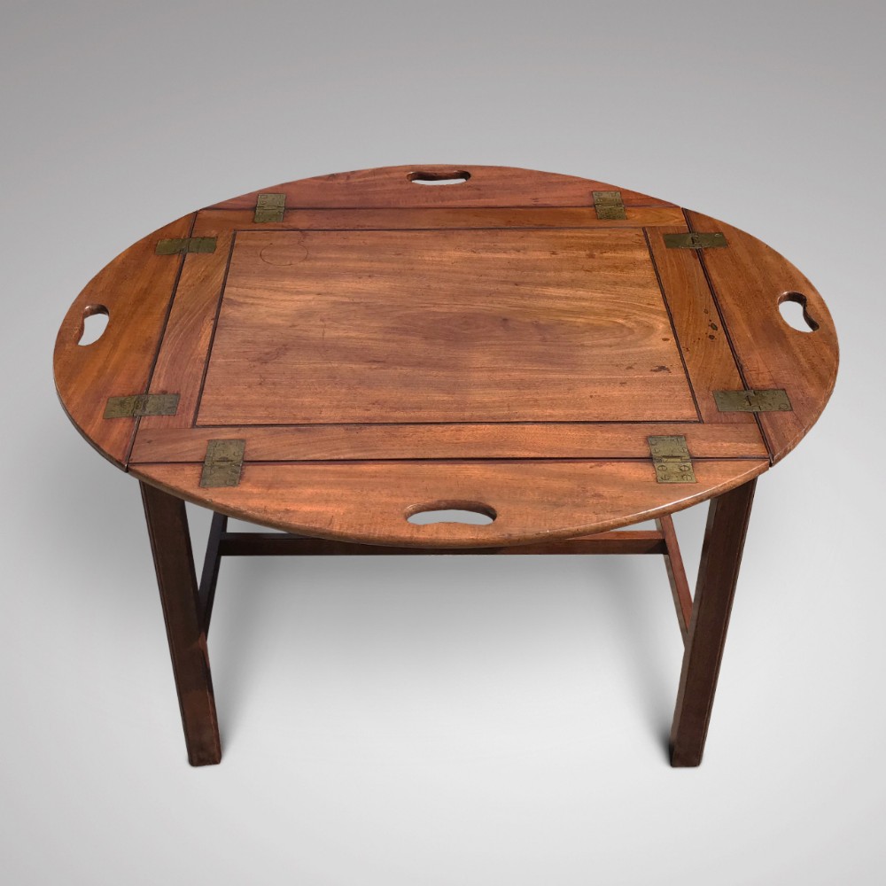 Georgian Mahogany Butlers Tray on Stand