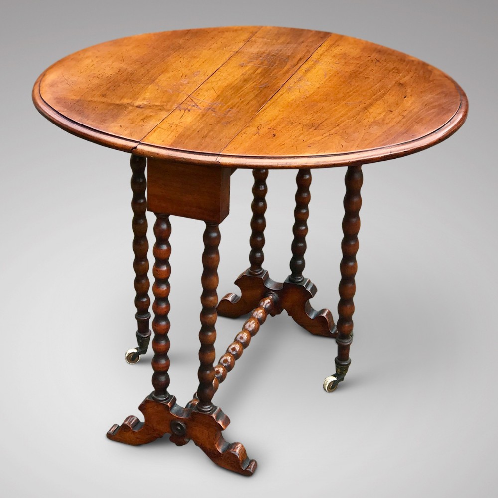 Victorian Baby Sutherland Table on Bobbin Turned Supports