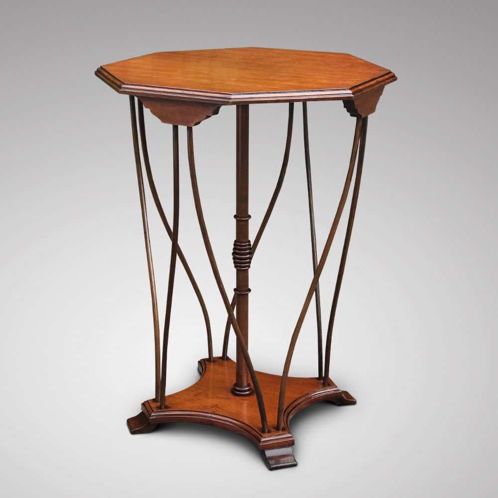 Early 20th Century mahogany Wine Table with Turned & Bentwood Supports