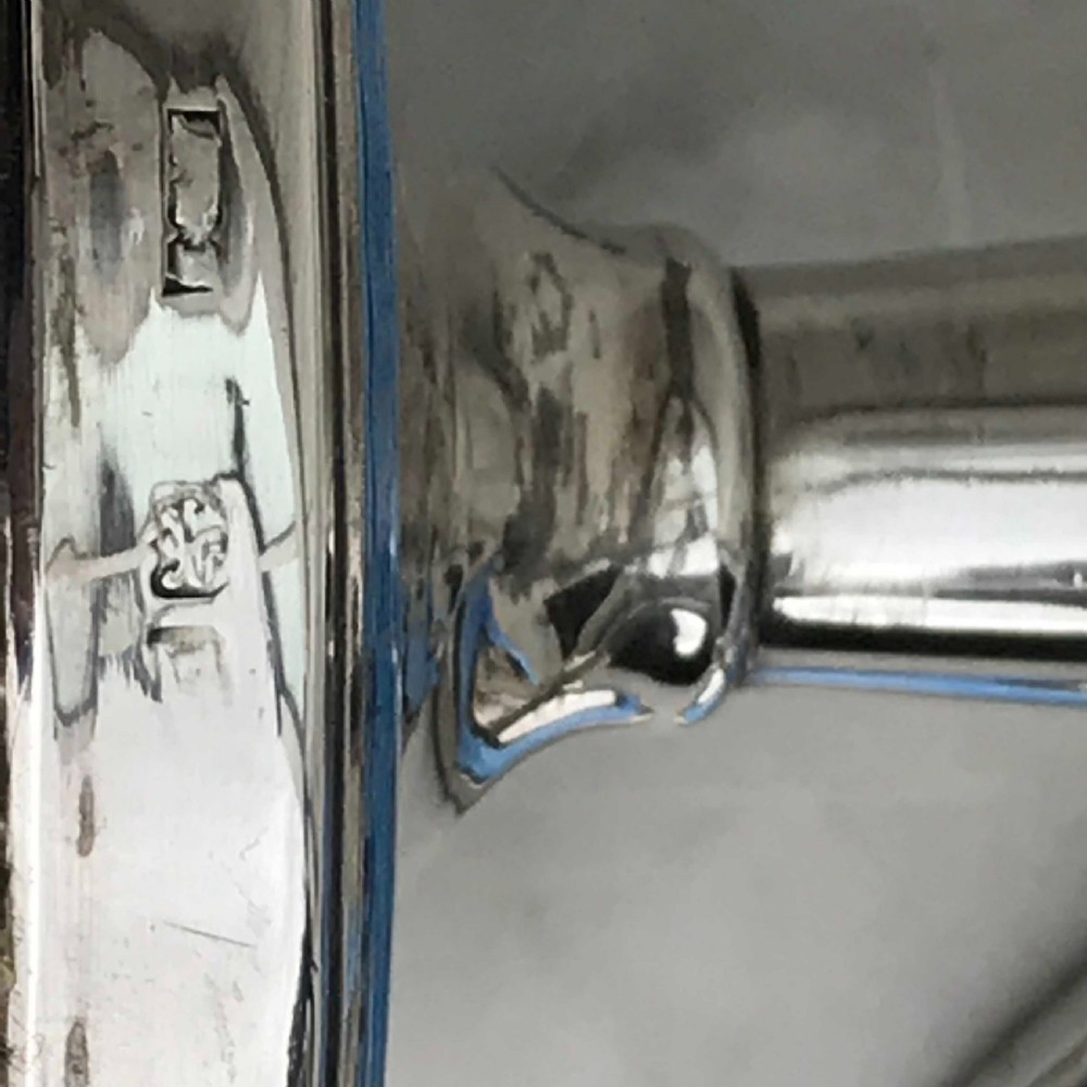 Pair of Art Deco Silver & Blue Enamel Candlesticks View VIII