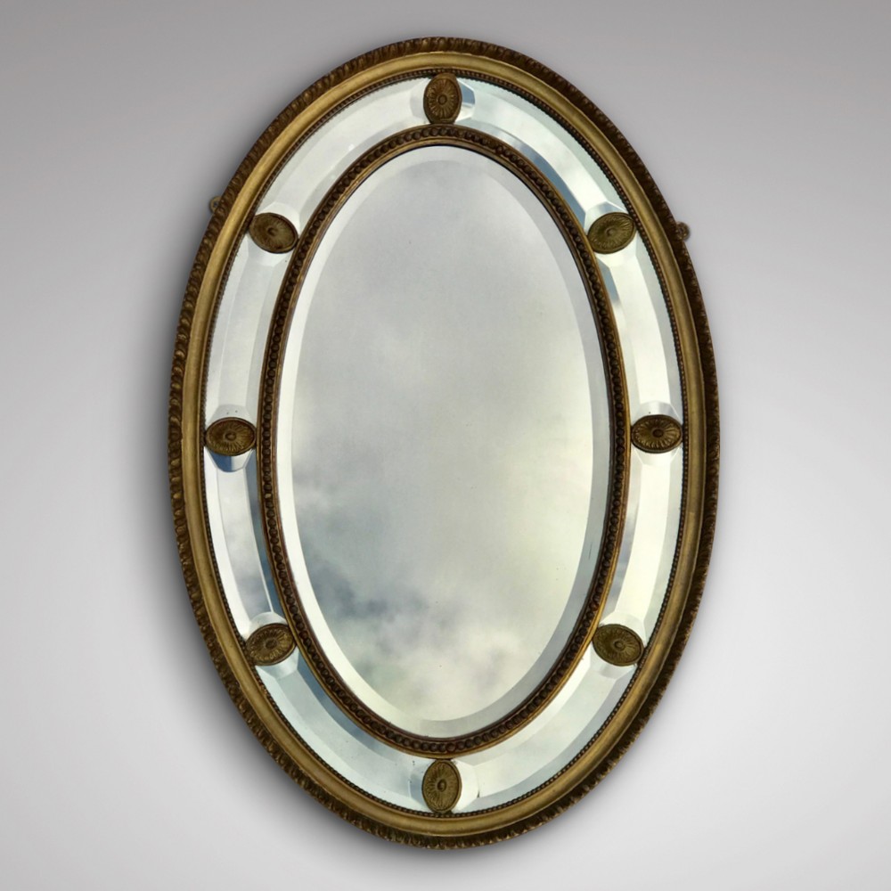 19th Century Oval Gilt Mirror