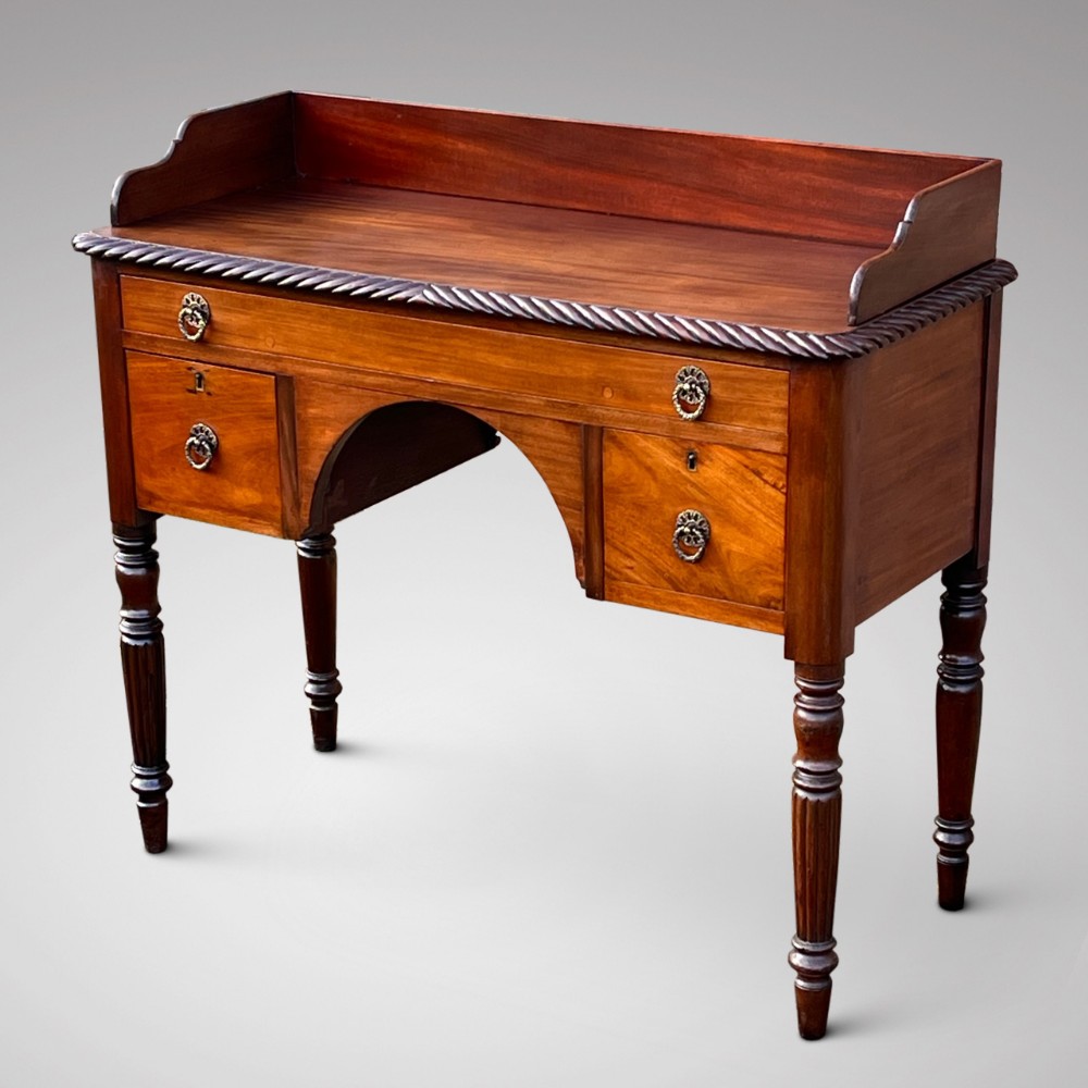 William IV Mahogany Galleried Dressing Table