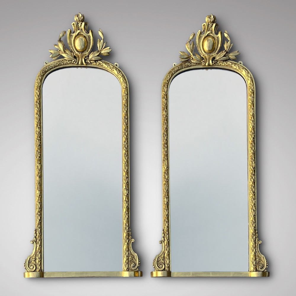 Pair of 19th Century Giltwood Console Mirrors