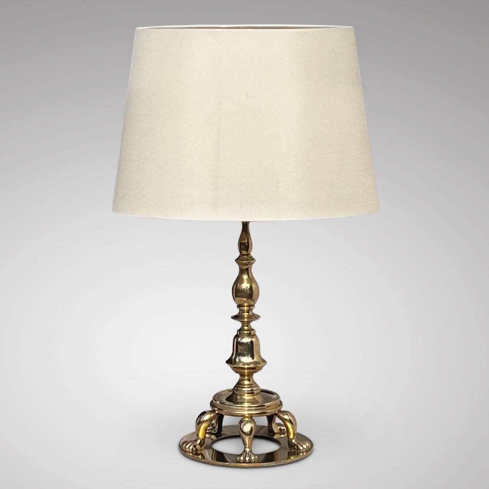 Art Nouveau Brass Table Lamp