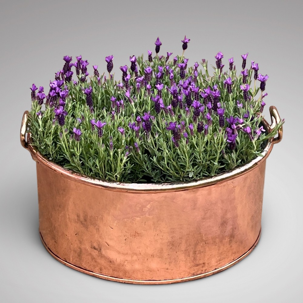 Enormous 19th Century Copper Pot with Brass Handles