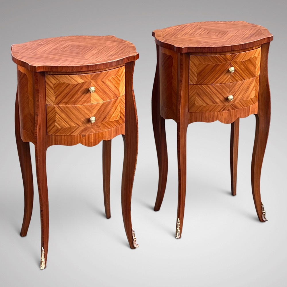 Pair of French Kingwood Bedside Tables