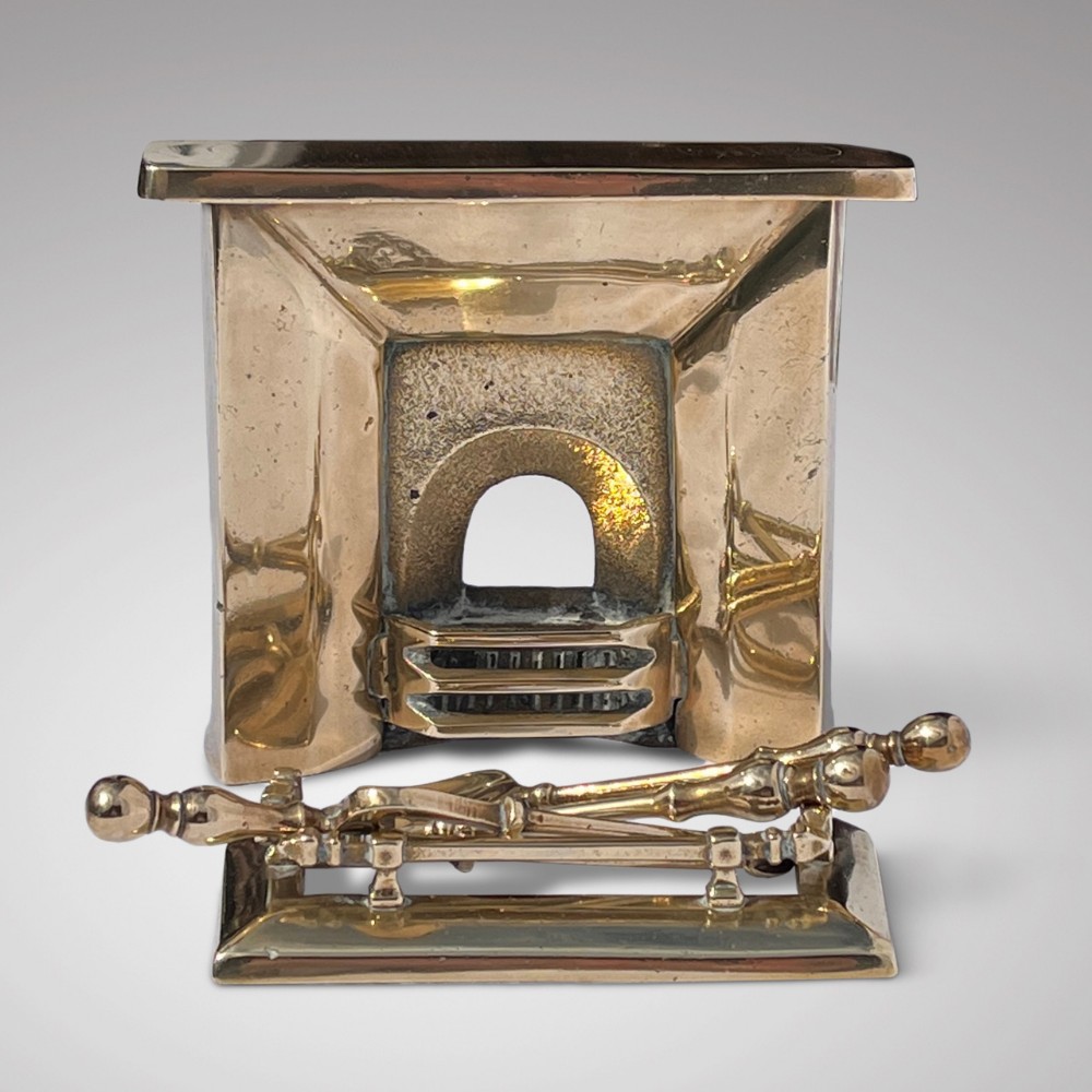 Victorian Brass Salesman Sample Miniature Fireplace