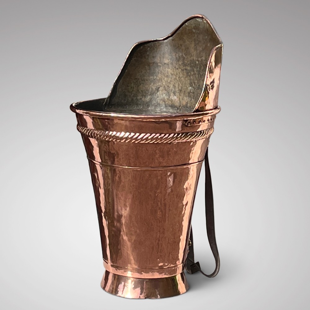 Superb Antique Copper French Grape Hod